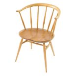 An Ercol blonde elm and beech Cowhorn dining chair.