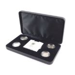 A Royal Mint Piedfort Silver Proof Coin Set 2010, London, Edinburgh, Cardiff and Belfast, with