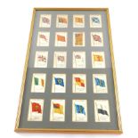 Kensitas Cigarettes British Empire flags silks, framed and glazed, 51cm x 31.5cm.