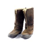 A pair of RAF suede flying boots, with sheepskin interior, size 7, 10147, Itshide soles and