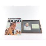 Sean Connery & James Bond Interest. A framed Sean Connery autograph with photograph from the pre-