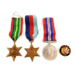 A WWII Medal group, comprising War Medal 1939-45, The 1939-45 Star and The Pacific Star, together