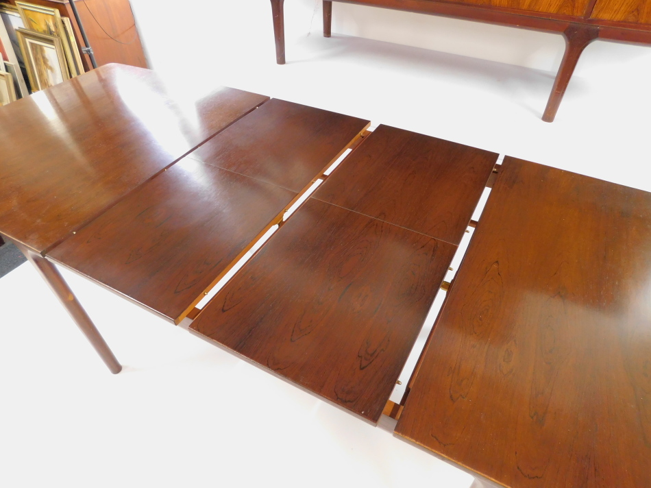 A McIntosh and Co Limited 1960's Rosewood dining suite, comprising a sideboard, with a pair of doors - Image 5 of 8