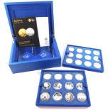 A Royal Mint The Queen's Diamond Jubilee Coin Collection, containing twenty four silver proof