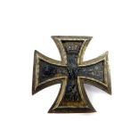 A World War I German Iron Cross, first class.