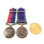Queen Elizabeth II Medal pair, comprising General Service Medal with Borneo clasp and RAF Long