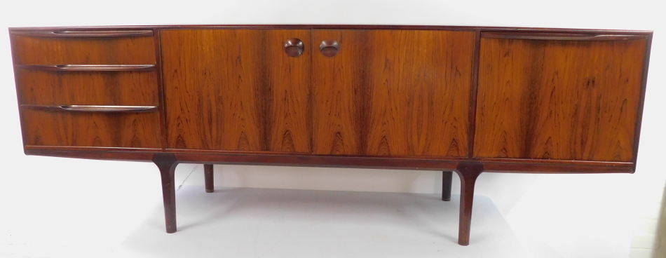 A McIntosh and Co Limited 1960's Rosewood dining suite, comprising a sideboard, with a pair of doors - Image 6 of 8