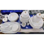 A German porcelain polka dot part dinner tea and coffee service. (2 trays)