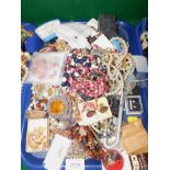 Costume jewellery, including brooches, cufflinks, necklaces and pendants. (1 tray)