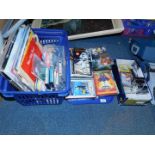 DVDs including films and nature, Sega games, music cassettes, LPs, etc. (1 tray plus)