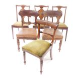 Three mahogany G-Plan dining chairs, a pair of Victorian chairs, and a William IV mahogany dining