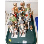 Continental bisque porcelain figures modelled as Napoleonic soldiers. (1 tray)