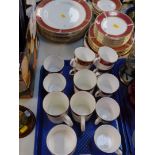 An Elizabethan porcelain part dinner, tea and coffee service decorated in the Burgundy pattern. (1