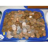 Victorian and later copper coinage, pennies and half pennies. (1 tray)