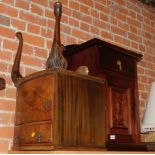 A Victorian mahogany pot cupboard, 78cm high, 47cm wide, 38cm deep., together with a mid 20thC