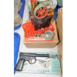 A Mamod Minor II steam engine, boxed., together with a Gat air pistol, boxed. (2)