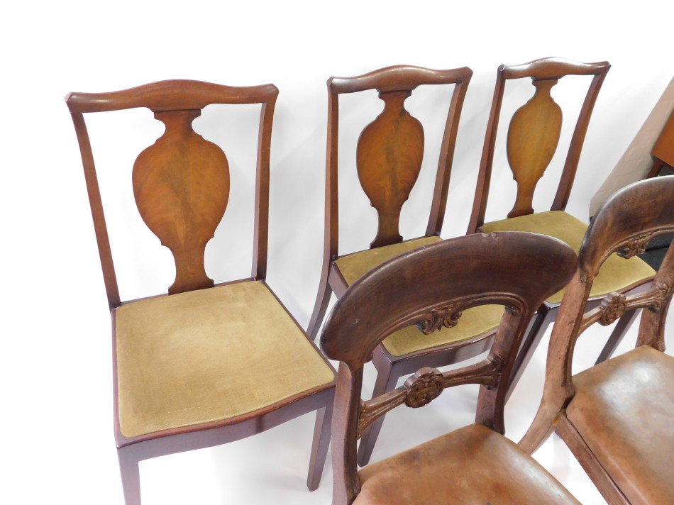 Three mahogany G-Plan dining chairs, a pair of Victorian chairs, and a William IV mahogany dining - Image 2 of 3