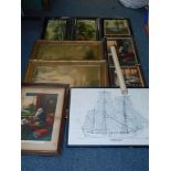 Victorian and later prints, some gilt framed. (a quantity)