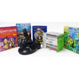 A Microsoft gaming joystick, a selection of Xbox 360 games, to include Fifa 10, Viva Pinata, PGR
