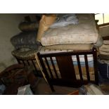 Two Edwardian single beds and a selection of period mattresses.