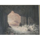 George Ernest Little (19thC). Fingal's Cave, Staffa, watercolour drawing, signed with a