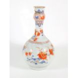 An 18thC Chinese bottle vase, 26cm high. (AF - riveted repair and loss to neck)