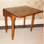 A Victorian mahogany Pembroke table, the rectangular top with rounded corners and a moulded edge, on