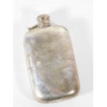 Withdrawn pre-sale by vendor. A Victorian crested silver hip flask with cup,