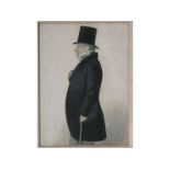 Richard Dighton (1795-1880). The three quarter length profile portrait of Mr John Little of