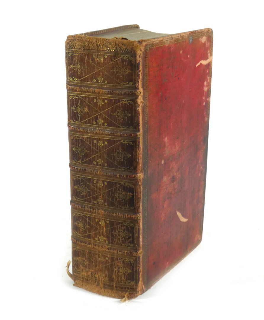 Binding.- Bible in English.- THE HOLY BIBLE CONTAINING THE OLD TESTAMENT AND THE NEW red morocco