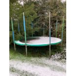 A large trampoline, approx 450cm diameter.