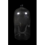 A large Victorian glass bell jar, 56cm high.