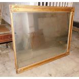 A Victorian gilt wood overmantel mirror, with rectangular plate, and moulded frame, 156cm high,