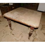 A Victorian extending dining table, 105cm square. (AF)