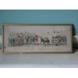 A late 18thC engraving, entitled 'Dumourier on a March', with a quotation from Shakespeare Henry