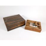 A George III coromandel wood paint box, with fitted interior and paint tablets for Newam's of SoHo