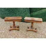 Withdrawn pre-sale by vendor. A pair of William IV rosewood card tables, rectangular top with rounde