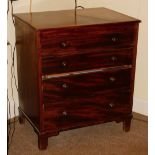 A early 19thC mahogany chest of drawers, with a plain top above four graduated drawers, each with