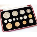 A set of George VI specimen coins for 1937, including Maundy money and fifteen coins in total in