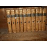 Fielding (Henry) THE WORKS 10 vol., engraved frontispieces, contemporary tree calf, spines gilt,