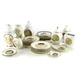 A large quantity of Chokin ware, to include vases, plates, etc., each embellished in 22ct gold, on a