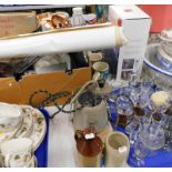 Miscellaneous items, to include easy listening records, moulded and other glass, a Menu torch light,