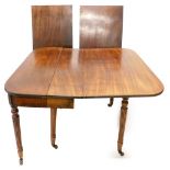 An early 19thC mahogany concertina action dining table, in the manner of Gillows, the rectangular