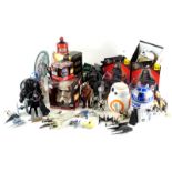 A collection of toys, to include Star Wars Infinity and other figures, Star Wars Trilogy VHS special