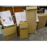 A quantity of furniture, to include a three drawer chest, nest of tables, roller blind, etc.,