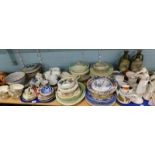 A large quantity of ceramics, to include a pair of continental porcelain vases (AF), various