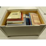 A quantity of sheet music, to include Haydn, Mozart, Brahms, contained in a lidded blanket box.