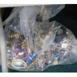 A quantity of costume jewellery, to include bangles, bracelets, beaded necklaces, etc. (3 bags)