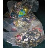 A quantity of costume jewellery, to include beaded necklaces, bangles, bracelets, etc. (3 bags)