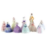 A collection of small Coalport figurines, to include Jodie, Natalia, Michelle, Lauren, Chloe,